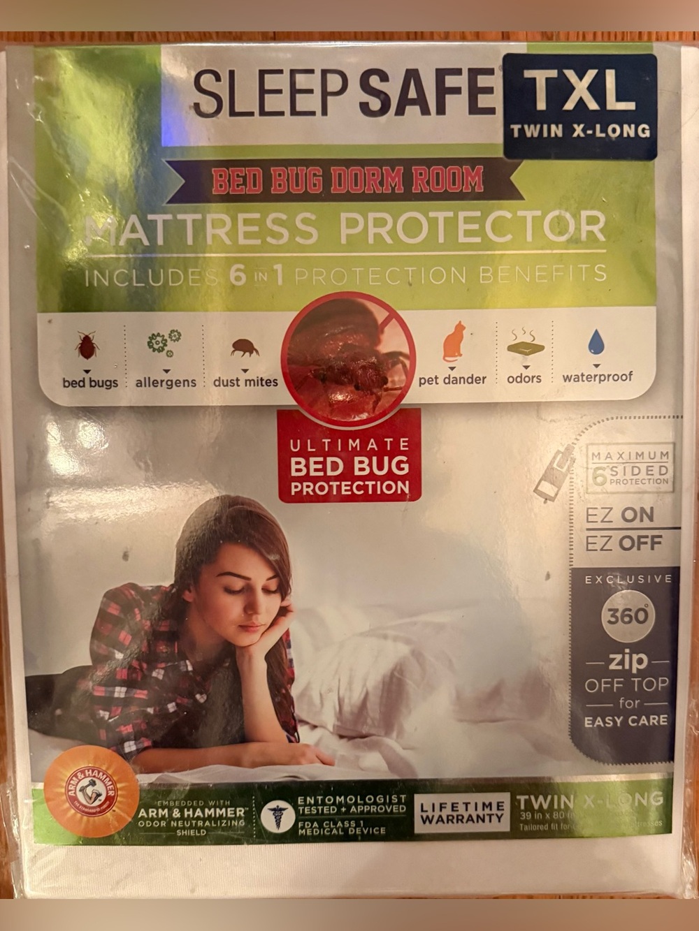 Twin X-Long White Mattress Protector - 6 in 1 Protection